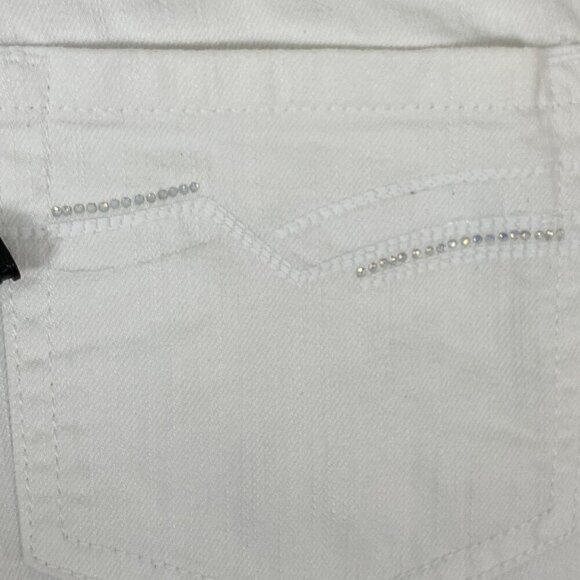 Northern Reflections Town Jeans White Mid Rise Straight Leg Sz 8 Regular - Picture 8 of 12